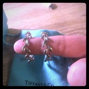 Olive leaf Hoop earrings from Tiffanys